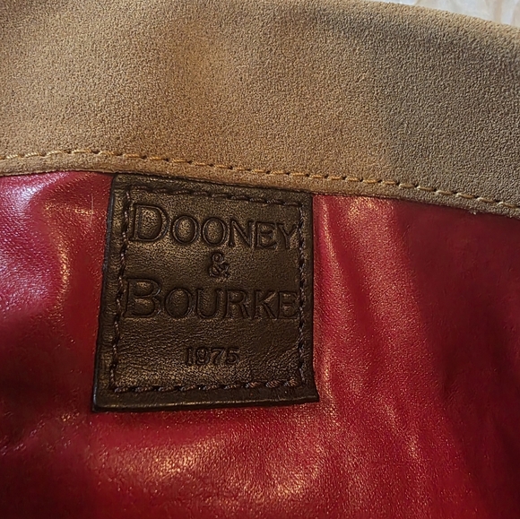 Dooney & Bourke Tan Suede Foldover Clutch